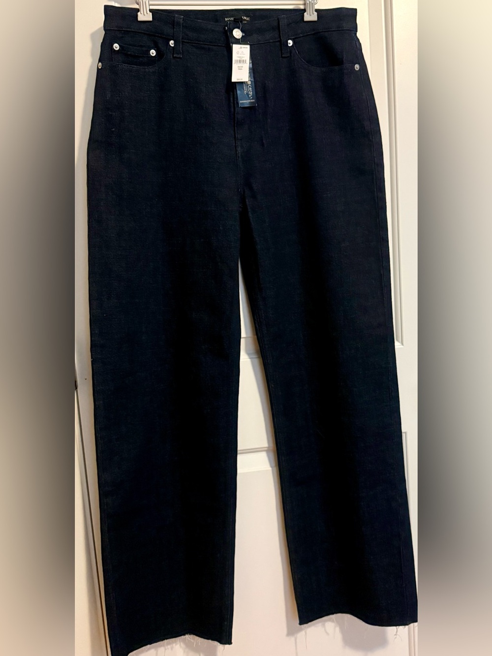 Banana Republic Women’s High Rise Wide Leg Jeans — 12 Tall — Dark Blue Wash — NW